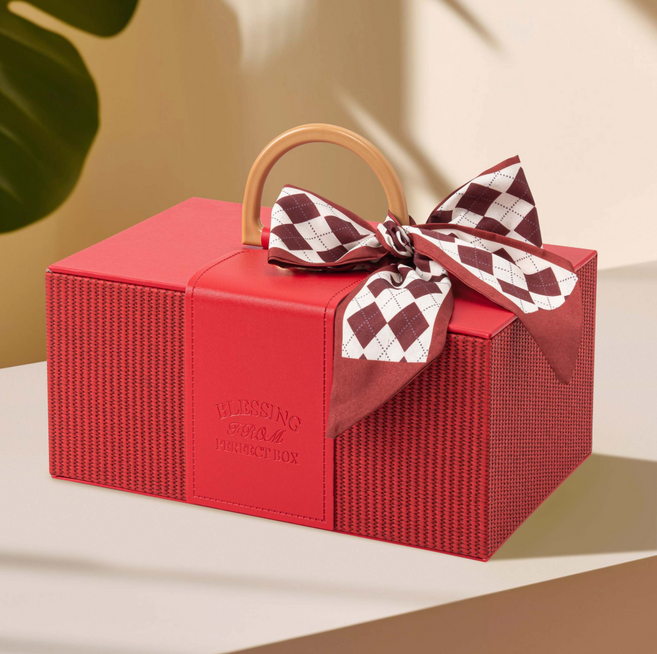 홈앤힐링 예쁜 선물상자 특별한 럭셔리 선물포장박스, 코지 레드