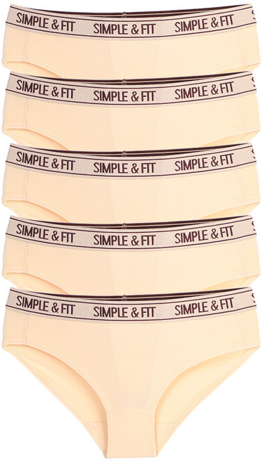 내츄럴코튼 여성 미니 삼각팬티 5매/내 피부에 순한 면소재/무시접봉제