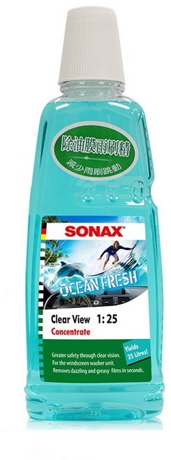 SONAX 除油膜雨刷精 玻璃清潔 減少雨刷跳動, 1瓶, 1L