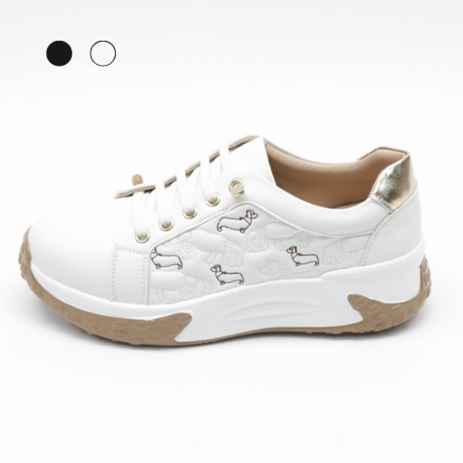 페조 여성 밴딩 스니커즈 가죽 운동화 발편한 통굽 PZSL-SZ-SM-5103