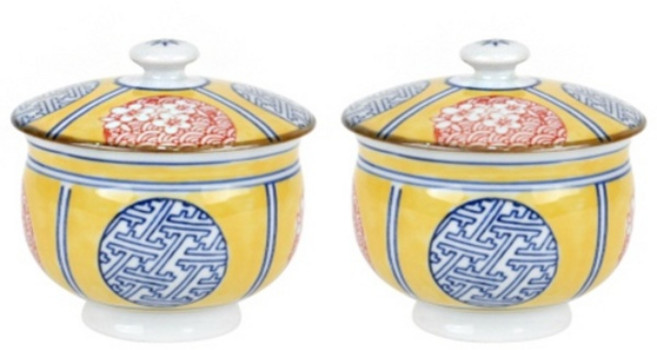 꿈꾸는 키친 일본식 계란찜 그릇 차완무시 미호 2P, 혼합색상, 2개