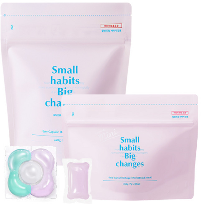 소소이지 이지 캡슐 세제 30개입+미니 캡슐 세제 플로럴 머스크 50개입, 1개, 1세트