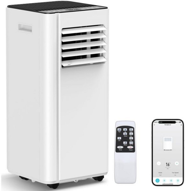 16 000 BTU 휴대용 에어컨(APP 포함) 5-in-1 스마트 WiFi AC 유닛(최대 750제곱미터).객실 및 사무실을 위한 냉각 제습기 및 선풍기 모드가 내장된 피, Plastic, 1개
