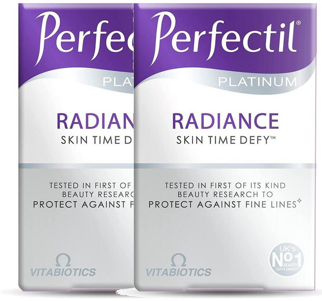 영국 퍼펙틸 Vitabiotics Perfectil Radiance 퍼펙틸 플레티넘 레디언스 멀티비타민, 2개, 60정