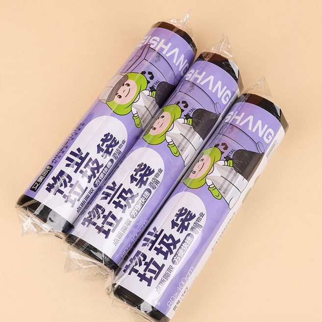 興雲網購 黑色垃圾袋 80x100cm 斷點式加厚, 1個, 垃圾袋10入