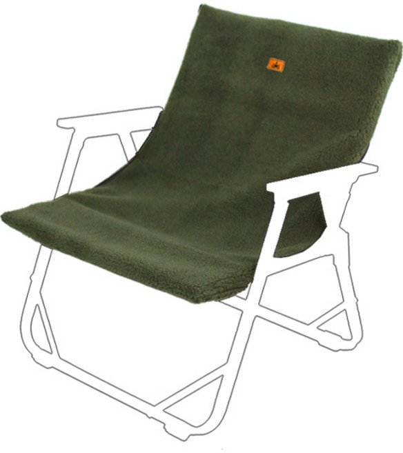 KOOLMAN(쿨맨) 이지폴딩 로우체어 전용 플리스 워머 커버 (수납파우치포함), 이지폴딩용 플리스 커버(DK-23)-올리브그린, 1개