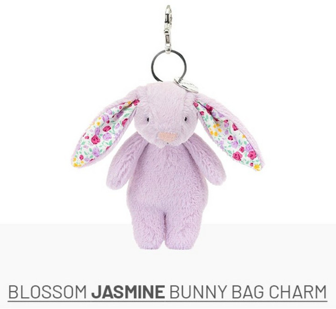 국내백화점 젤리캣 애착인형 버니 키링 (색상선택) *ID당 5개 구매제한 토끼 출산선물 (BK파우치증정), 블라썸 자스민