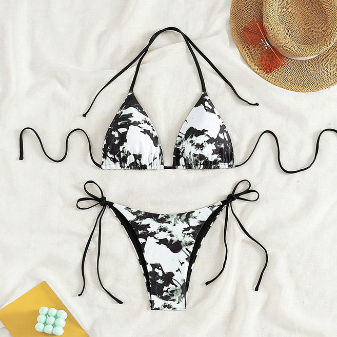 系帶泳衣女 時尚性感比基尼 溫泉泳裝
