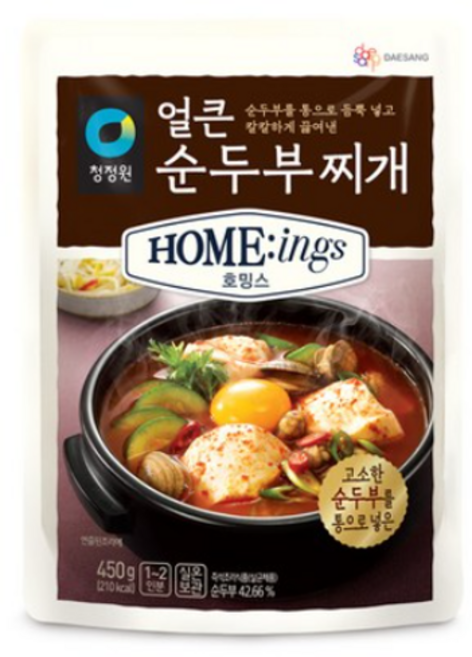 청정원 호밍스 얼큰 순두부찌개, 450g, 11개