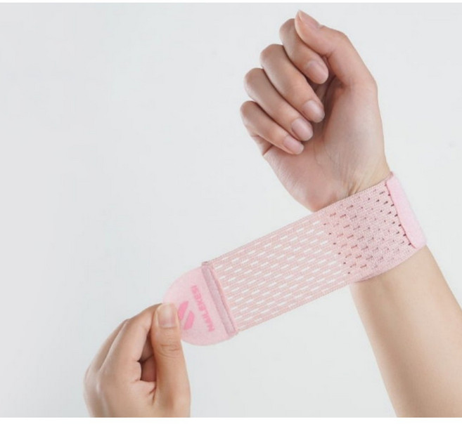 한현 초슬림 쫀쫀 얇은손목보호대 좌우통용, 핑크, 2개