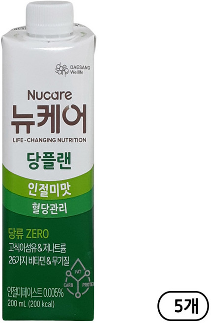뉴케어 당플랜 인절미맛, 200ml, 5개