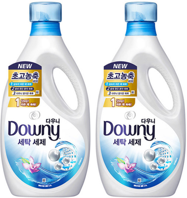 다우니 프리미엄 냄새딥클린 액체형 세탁세제 프레시클린 본품, 2L, 2개
