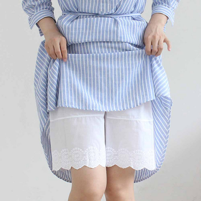 톡톡한 국산 여름 아사면 레이스 속바지 3부 5부 7부 2컬러