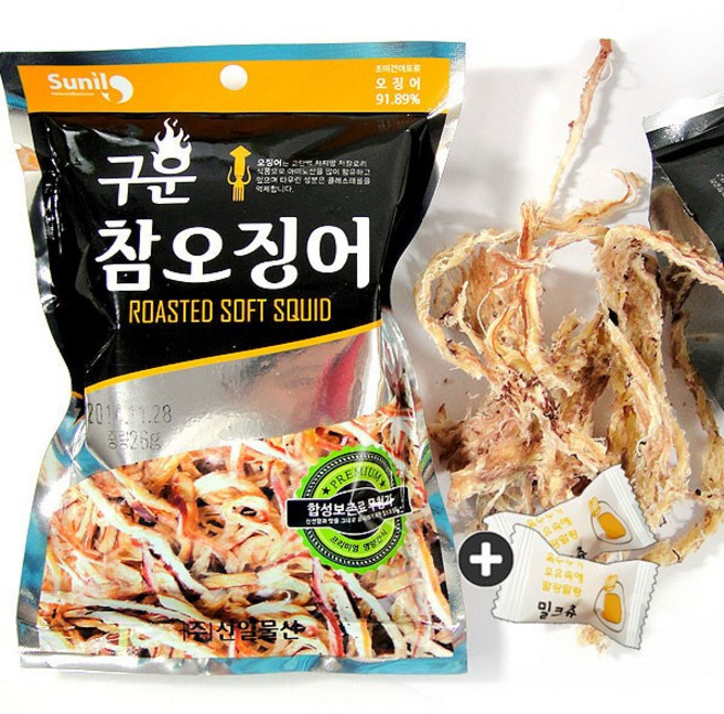 오징어채 선일 구운참오징어(20봉)(+밀크츄 2개), 20봉, 22g