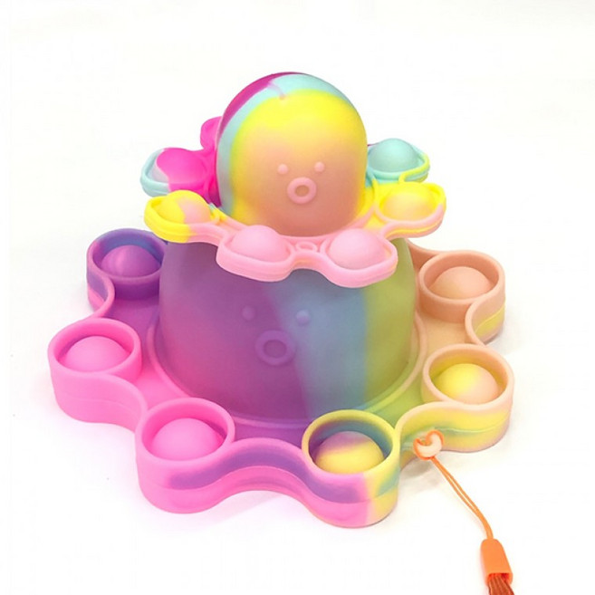 [1+1] 문어모양 미니 빅 팝잇 푸시팝 키링 열쇠고리