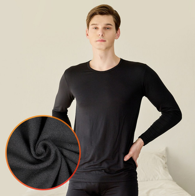 TRY 남성용 도톰한 이중보온 발열내의 기모내복세트