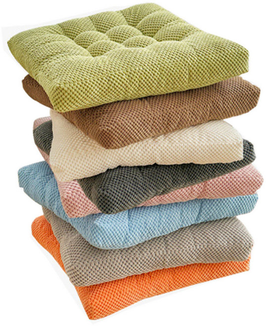 극세사 도톰 푹신 베이직 사각 방석 의자 사무실 방석