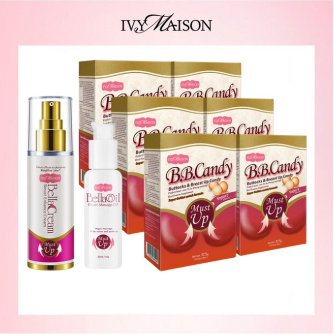 Ivy Maison 小胸豐盈 美胸霜+美胸精油組 打造豐潤彈性美胸, 1個