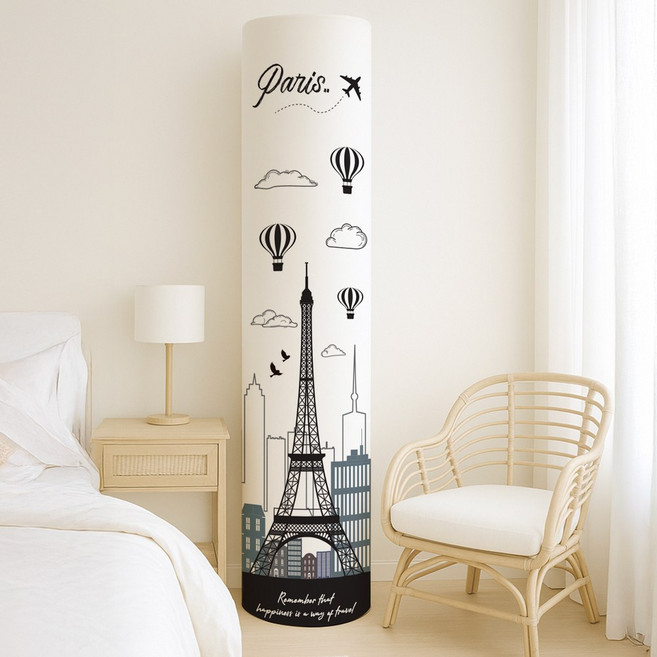 코팅블루 암막 전기종호환 스판 완벽보호 스탠드 에어컨커버, 18.파리에펠탑