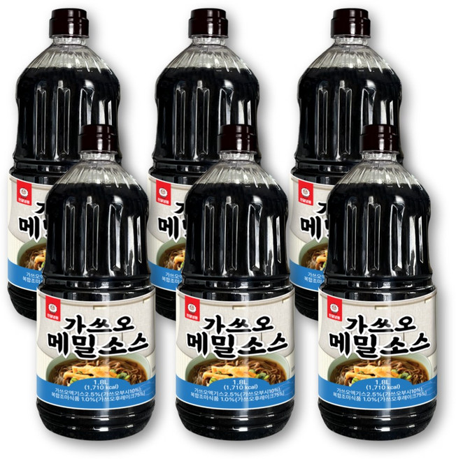 천일 가쓰오 메밀소바 소스, 6개, 1.8L