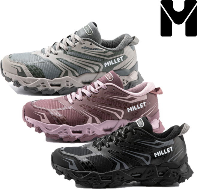 밀레 [MILLET] 남여 공용 착화 편의성이 제공된 미끄럼 방지 사계절 트레킹화