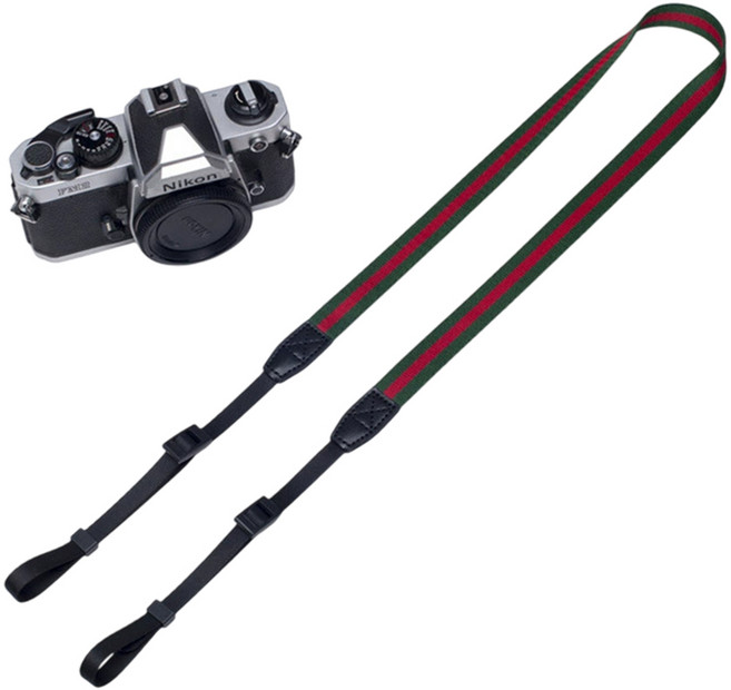 스냅케이스 카메라 스트랩 스트라이프, 1개, D 그린-레드