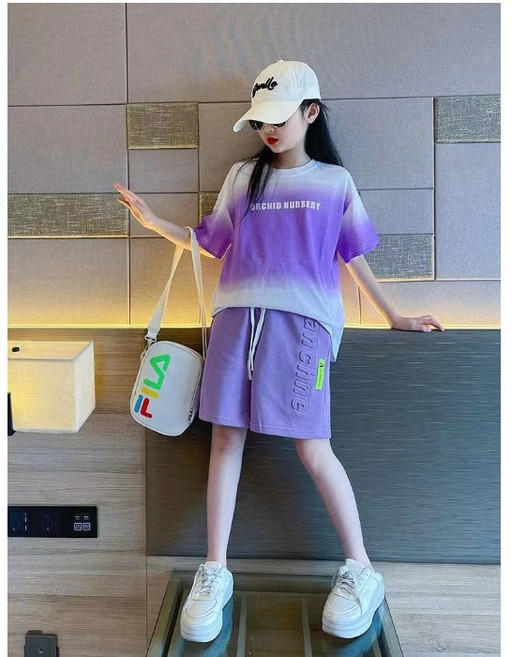 아이짱 초등학생 여아 여름 반팔티셔츠+반바지 상하세트 140~170