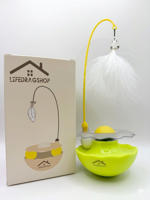 라이프드레그샵 오뚜기 형광 고양이스틱, 1개, 형광색, 오뚜기캣스틱