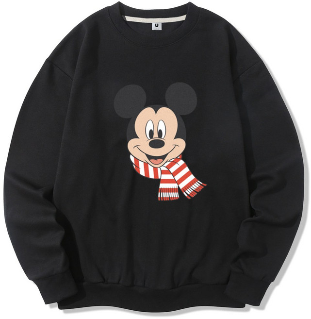 일루소 디즈니 기모 미키 목도리 맨투맨