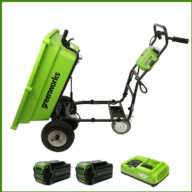 그린웍스 40v 전동수레 농업용운반차, 1개, 선택3 본체+신형충전기+5Ah배터리 2개