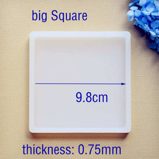 SNASAN 사각형 라운드 타원형 직사각형 Scrapbooking 실리콘 몰드 쥬얼리 수지 실리콘 몰드 수제 DIY 에폭, 06 big Square, 1개
