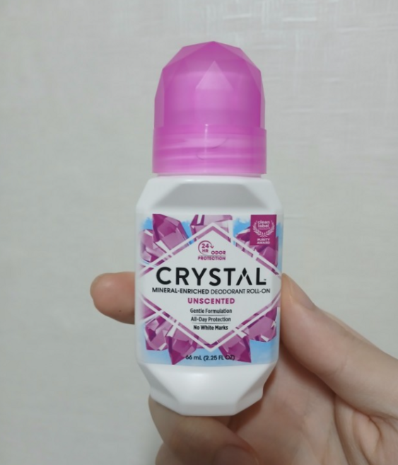 [보송보송 산뜻한] 크리스탈 데오드란트 무향 롤온, 66ml, 2개