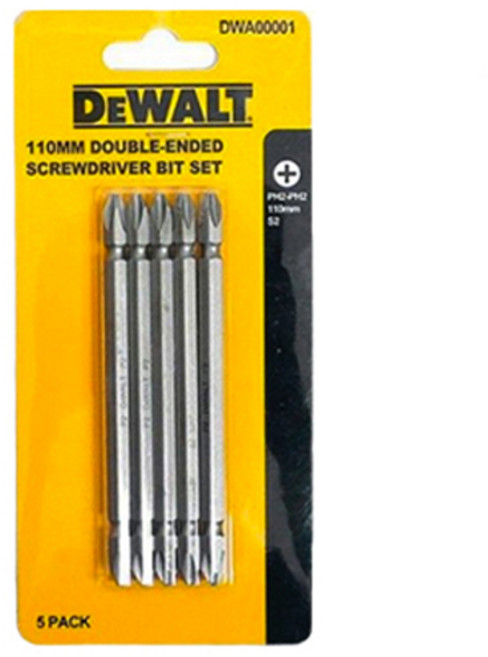 디월트 양날 십자드라이버비트 110mm 5개 DWA00001