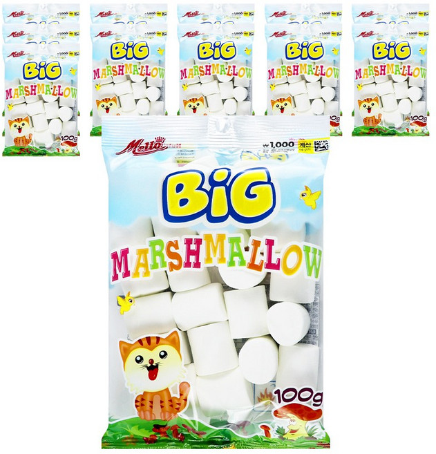 [다이소 전용] 빅 머쉬멜로우 100g, 12개
