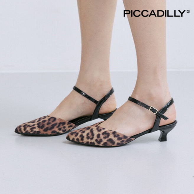 [피카딜리] [PICCADILLY] 740026 슬링백힐_레오파드(4cm)