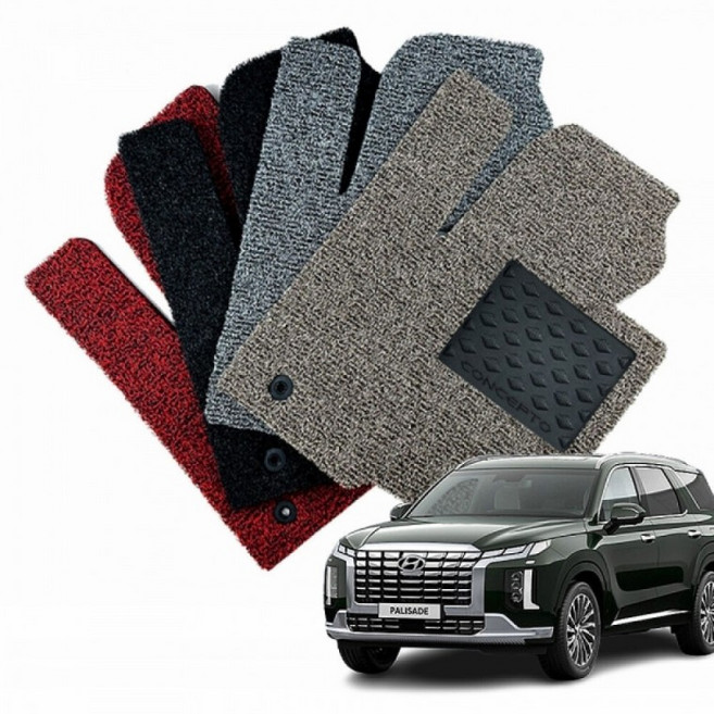 DXSOAUTO 컨셉토디자인 확장형 코일매트 팰리세이드 운전석1p (2019-2024), 레드, 64_2팰리세이드7인VIP