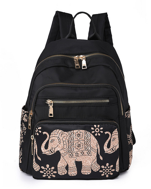 여성 백팩 가벼운 나일론 방수 원단 직장인 엄마 할머니 출퇴근용 배낭 여행 꽃무늬 여자 가방