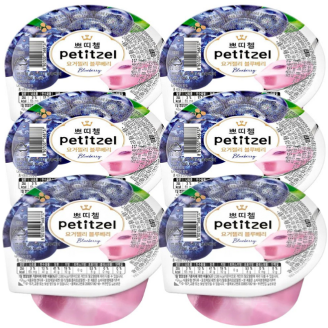 쁘띠첼 요거젤리 블루베리, 210g, 6개