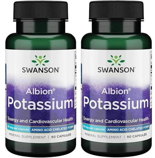 스완슨 Albion Potassium 알비온 포타슘 칼륨 99mg 아미노산 킬레이트, 2, 2개, 90정 - 쿠팡