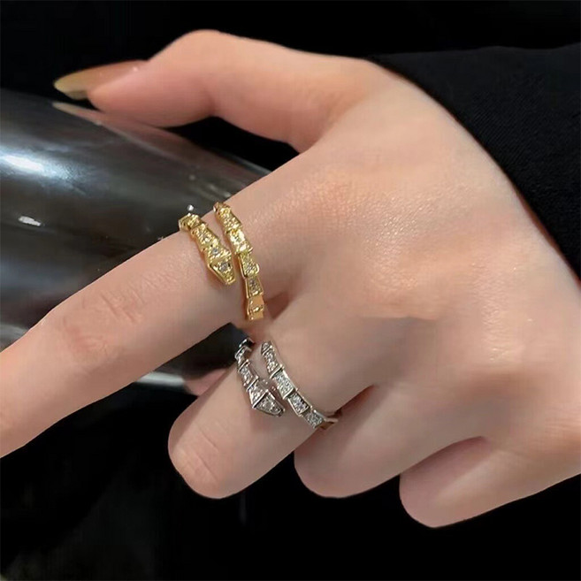 꽃소담 1+1 뱀반지 패션 오픈링 행운 스네이크 오픈반지 HZHF3100