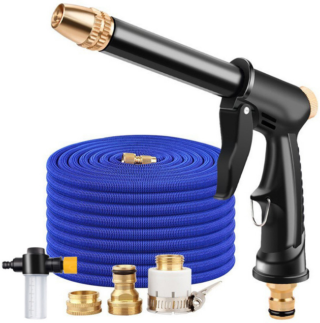 Fowod 초강력 고압 분사 세차호스, 22m, 파란색