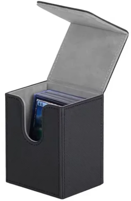 80+핫 트레이딩 카드 덱 박스 Houder Grote Mtg Kaart Organizer Opslag 수집 가능한 게임 케이스 프로텍터, 04 검정색