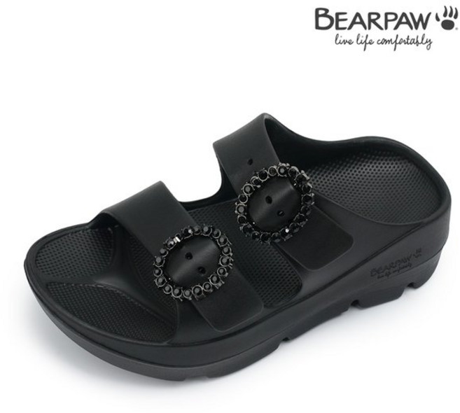 [백화점 정품] 베어파우 여름 발 편한 슬리퍼 GEM 블랙 여성 여자