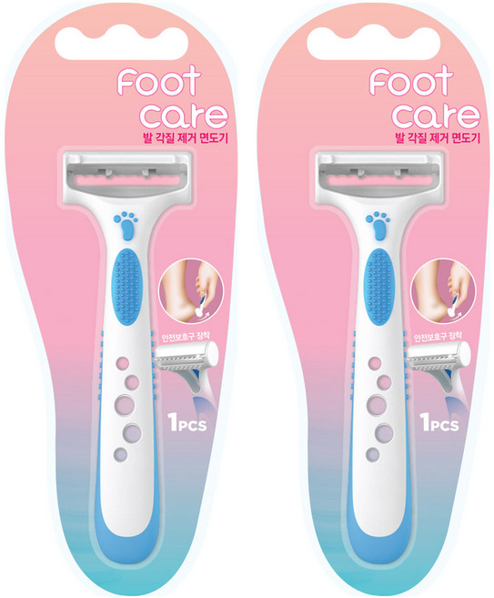 도루코 발 각질 제거 면도기, 2개