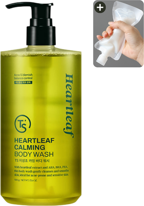 TS 어성초 카밍 바디워시 + 소분 파우치 증정, 1개, 500g