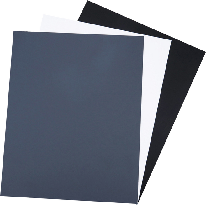 JJC 그레이카드 GC-1II 1개 세트 3색 대형 10x7.95인치 25.4x20.2mm 18% 휴대용 카메라 화이트 밸런스 사진 촬영, 1세트