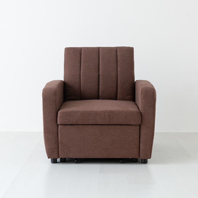 마켓비 네르센 1인 패브릭 소파베드 XY2178, 브라운 9974.2769