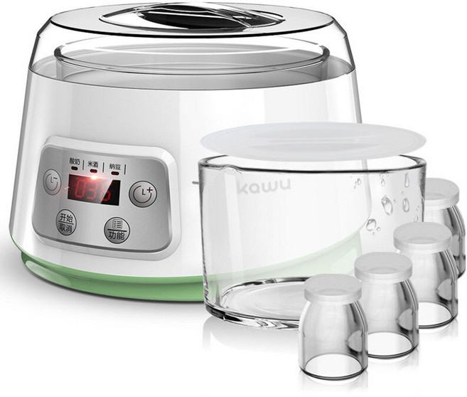 요거트 메이커 수제 만들기 유산균 그릭 치즈 요구르트 청국장 발효기 기계 요플레, 본체셋+유리컵4개, EU