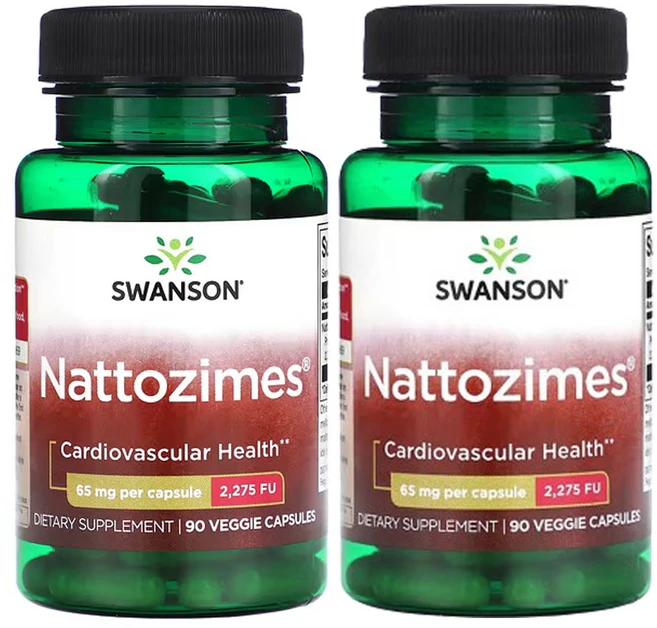 스완슨 Natto zimes 나토자임 낫토자임 나또 낫또 65mg 90캡슐2통, 2개, 90정 - 쿠팡