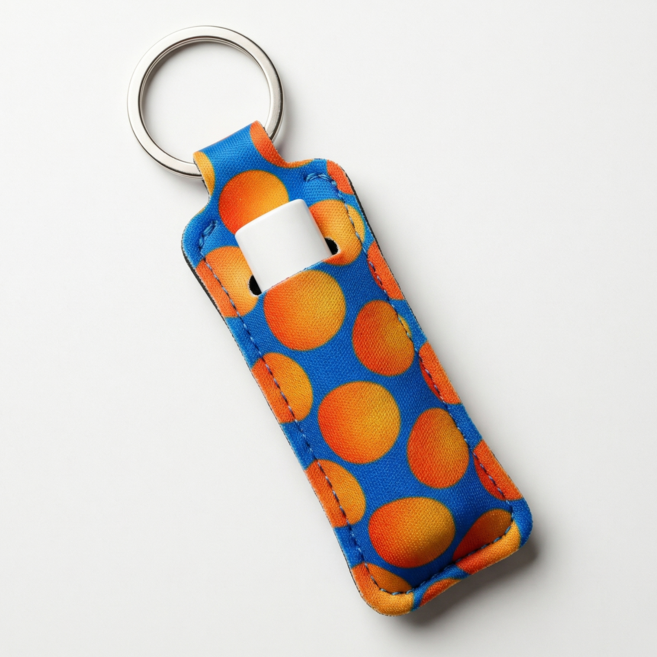 뮤트아웃 립밤 키링 립스틱 케이스 홀더 백참 열쇠고리, 1개, 탁구